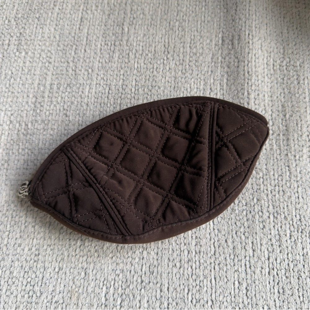 Quilted Brown Cosmetic Pouch Vera Bradley
